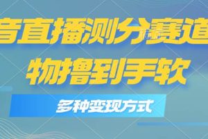 抖音直播测分赛道，多种变现方式，轻松日入1000+