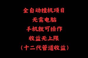 全自动挂机项目，无需电脑，手机就可操作，收益无上限