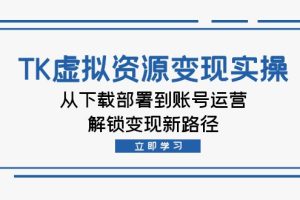 TK虚拟资料变现实操：从下载部署到账号运营，解锁变现新路径