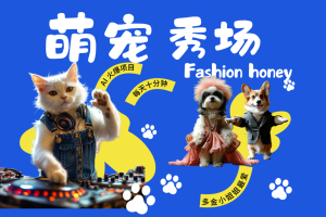 酷飒动物跳舞走秀 时尚喵FASHION汪 多金小姐姐最爱的 轻松月入破W