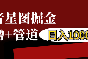 抖音星图发布游戏挂载视频链接掘金，自撸+管道日入1000+