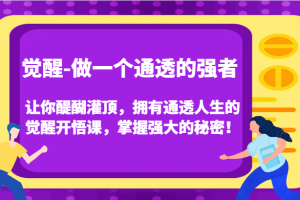 认知觉醒，让你醍醐灌顶拥有通透人生，掌握强大的秘密！觉醒开悟课(更新)