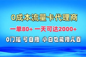 免费流量卡代理一单80+ 一天可达2000+