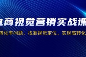 电商视觉营销实战课，解决转化率问题，找准视觉定位，实现高转化目标