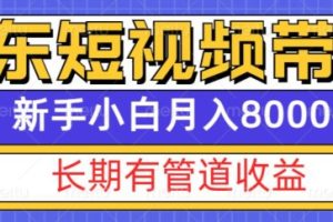 京东短视频带货新玩法，长期管道收益，新手也能月入8000+